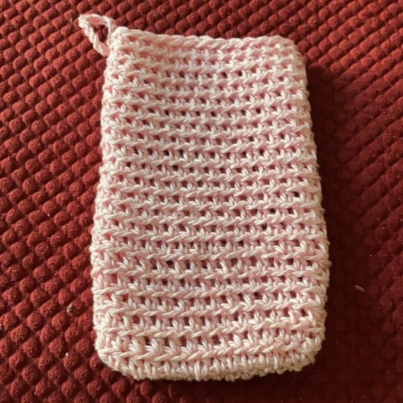WASHCLOTH 100%  COTTON Handmade Pink - Picture 1 of 1